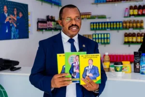Dr. Sina Gerard Showcases Made-in-Rwanda Fashion and Locally Produced Notebooks at Expo 2026