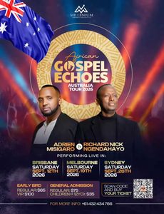 Richard Nick Ngendahayo na Adrien Misigaro bageze muri Australia mu ruzinduko rw’ibitaramo bya Gospel.